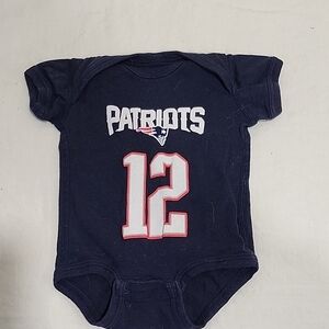 Patriots #12 Brady /Navy Baby Onesie